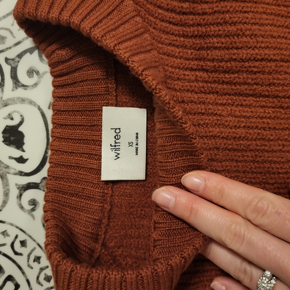 Rust Ribbed Knit Sweater - Picture 6 of 6